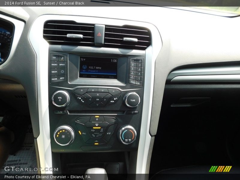 Sunset / Charcoal Black 2014 Ford Fusion SE