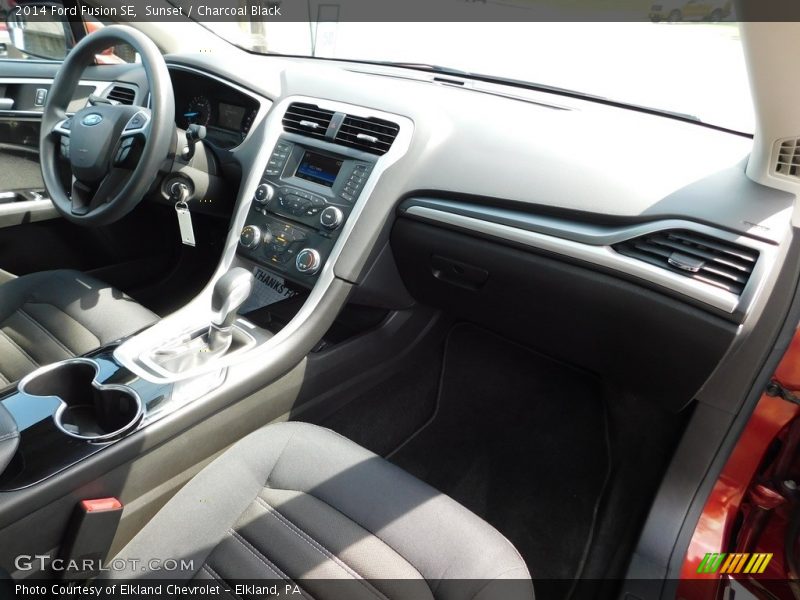 Sunset / Charcoal Black 2014 Ford Fusion SE