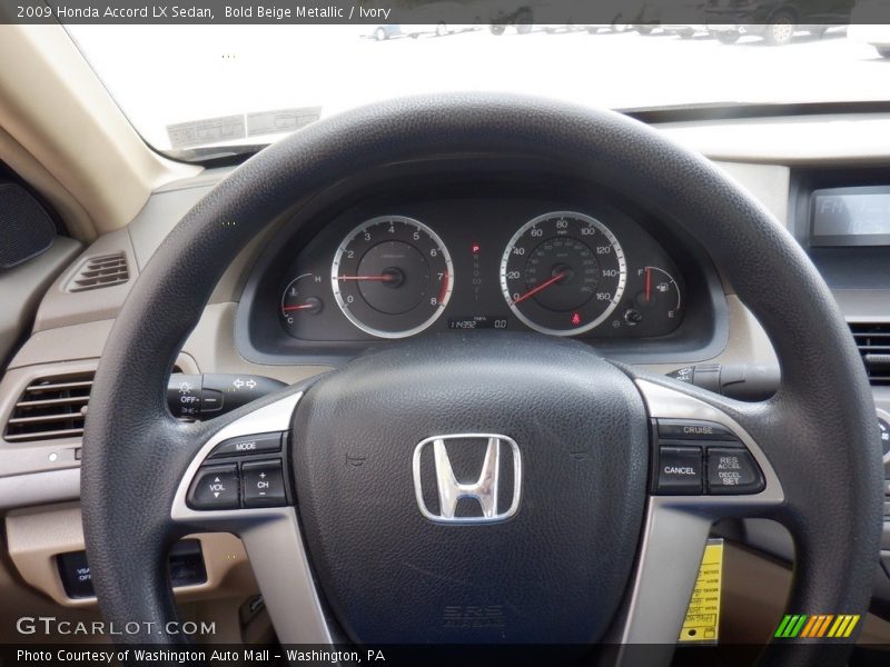 Bold Beige Metallic / Ivory 2009 Honda Accord LX Sedan