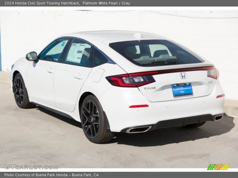Platinum White Pearl / Gray 2024 Honda Civic Sport Touring Hatchback
