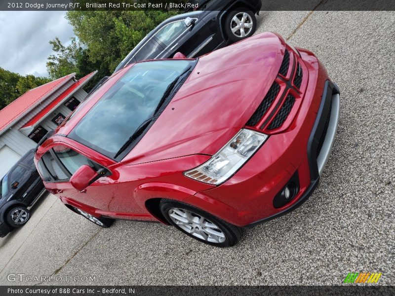 Brilliant Red Tri-Coat Pearl / Black/Red 2012 Dodge Journey R/T