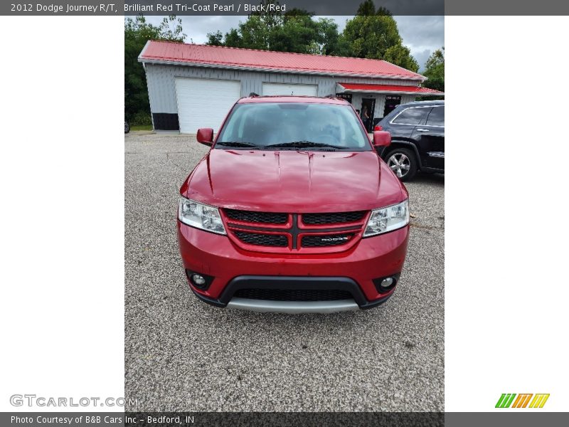 Brilliant Red Tri-Coat Pearl / Black/Red 2012 Dodge Journey R/T