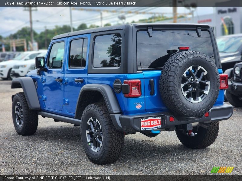 Hydro Blue Pearl / Black 2024 Jeep Wrangler 4-Door Rubicon 4xe Hybrid