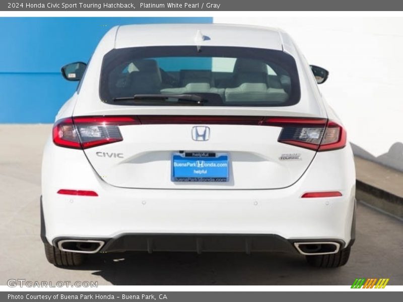 Platinum White Pearl / Gray 2024 Honda Civic Sport Touring Hatchback