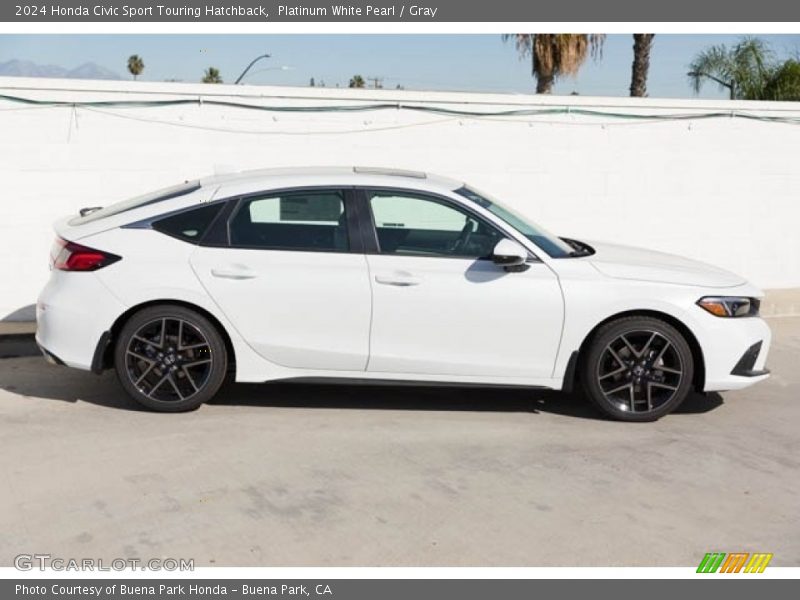 Platinum White Pearl / Gray 2024 Honda Civic Sport Touring Hatchback