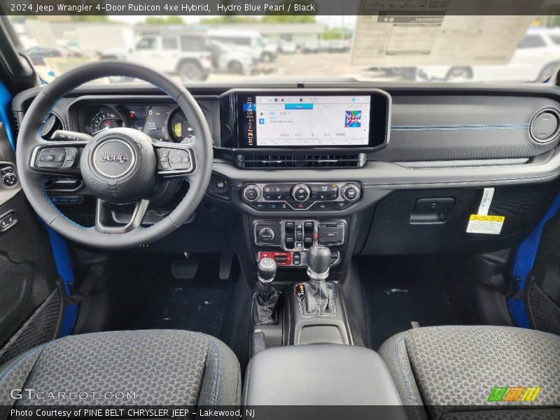 Hydro Blue Pearl / Black 2024 Jeep Wrangler 4-Door Rubicon 4xe Hybrid