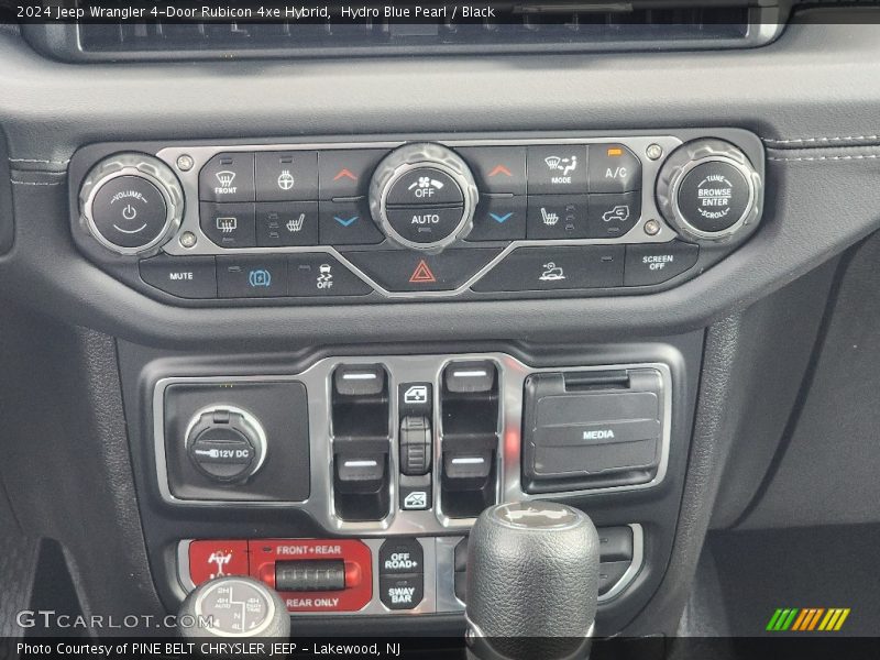 Hydro Blue Pearl / Black 2024 Jeep Wrangler 4-Door Rubicon 4xe Hybrid