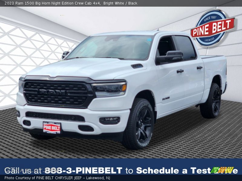 Bright White / Black 2023 Ram 1500 Big Horn Night Edition Crew Cab 4x4
