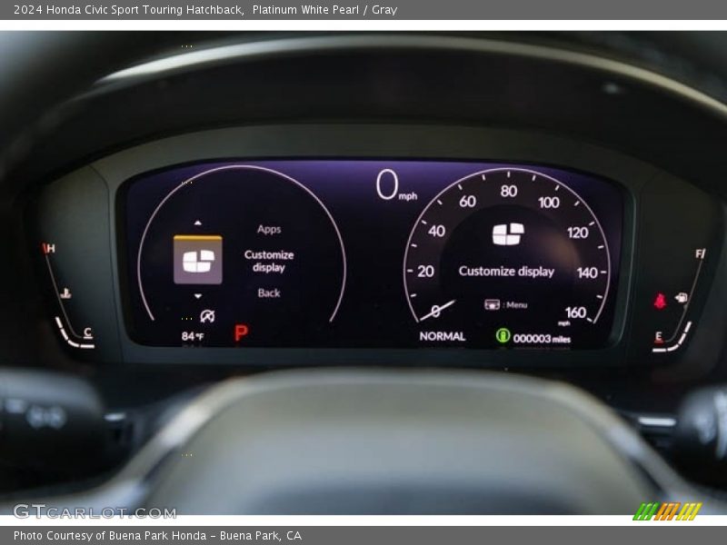 Platinum White Pearl / Gray 2024 Honda Civic Sport Touring Hatchback