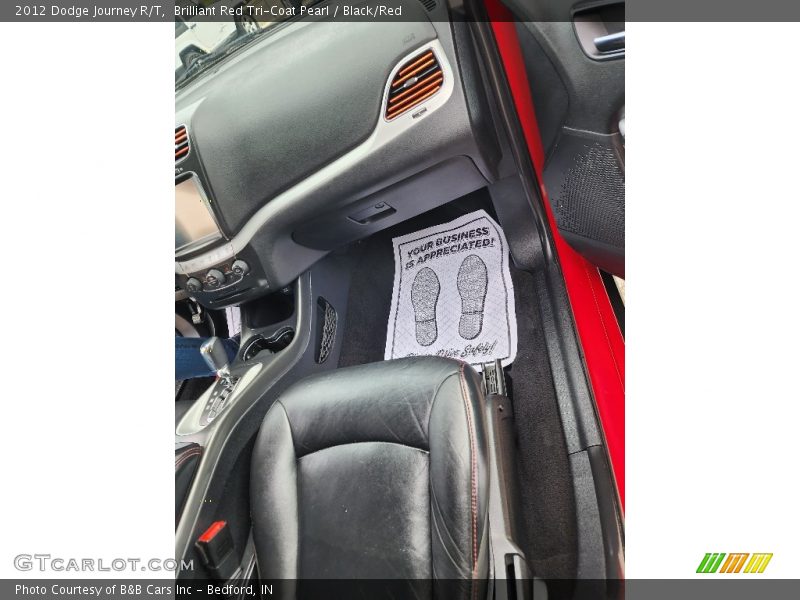 Brilliant Red Tri-Coat Pearl / Black/Red 2012 Dodge Journey R/T