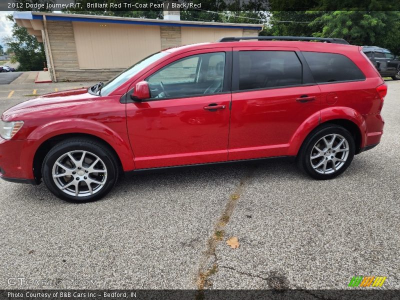 Brilliant Red Tri-Coat Pearl / Black/Red 2012 Dodge Journey R/T