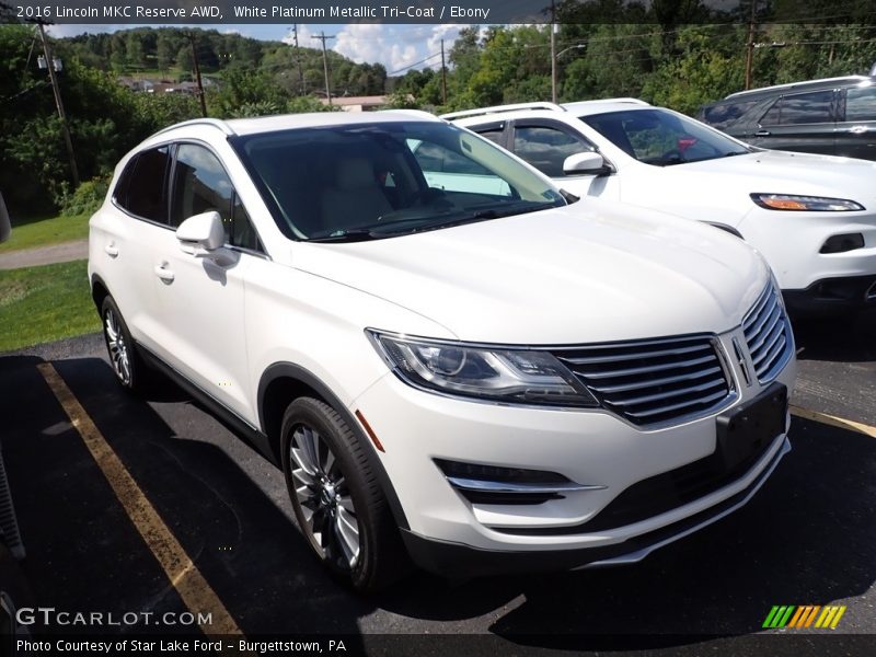  2016 MKC Reserve AWD White Platinum Metallic Tri-Coat