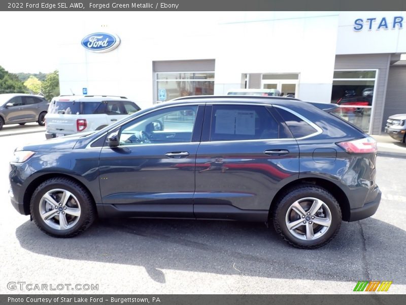 Forged Green Metallic / Ebony 2022 Ford Edge SEL AWD