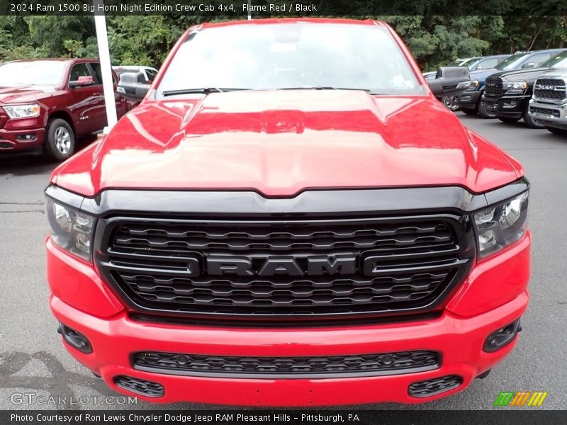 Flame Red / Black 2024 Ram 1500 Big Horn Night Edition Crew Cab 4x4