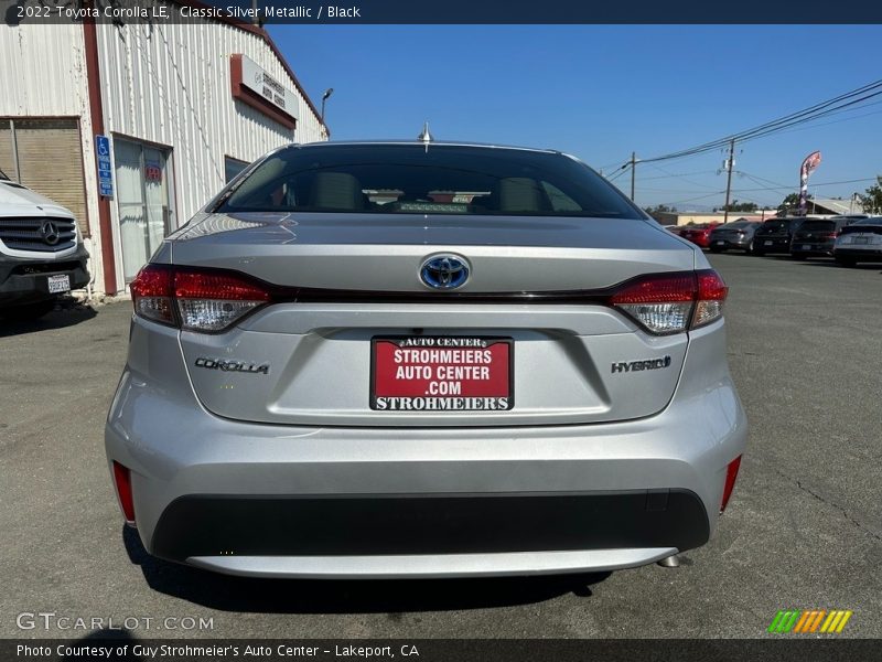 Classic Silver Metallic / Black 2022 Toyota Corolla LE