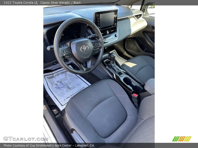 Front Seat of 2022 Corolla LE