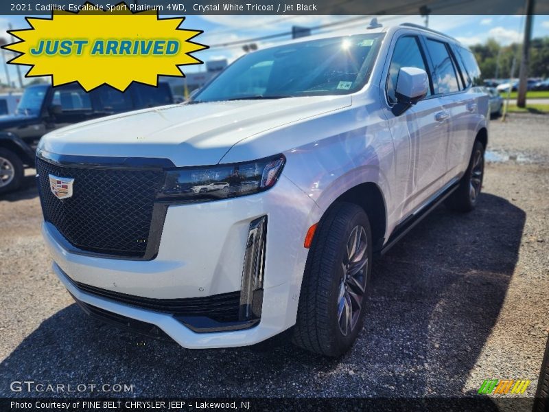 Crystal White Tricoat / Jet Black 2021 Cadillac Escalade Sport Platinum 4WD