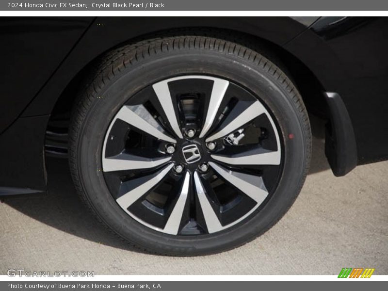 Crystal Black Pearl / Black 2024 Honda Civic EX Sedan
