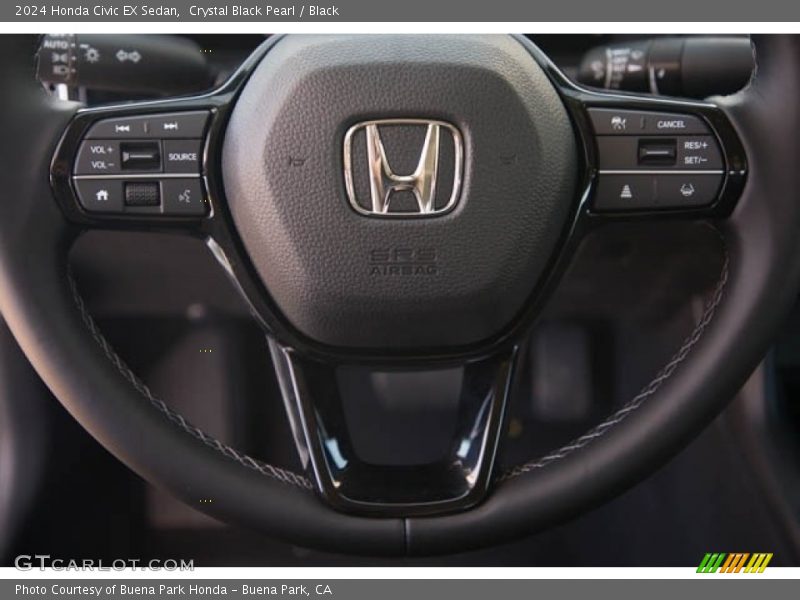 Crystal Black Pearl / Black 2024 Honda Civic EX Sedan