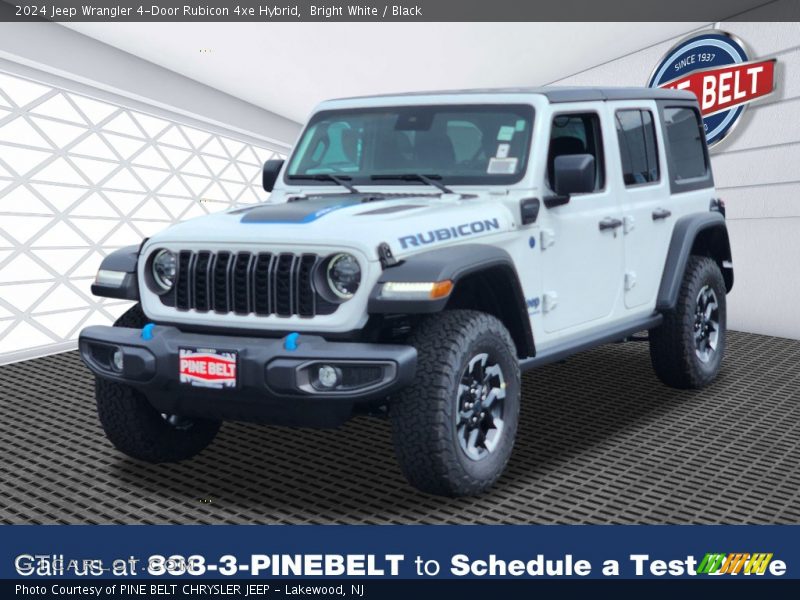 Bright White / Black 2024 Jeep Wrangler 4-Door Rubicon 4xe Hybrid