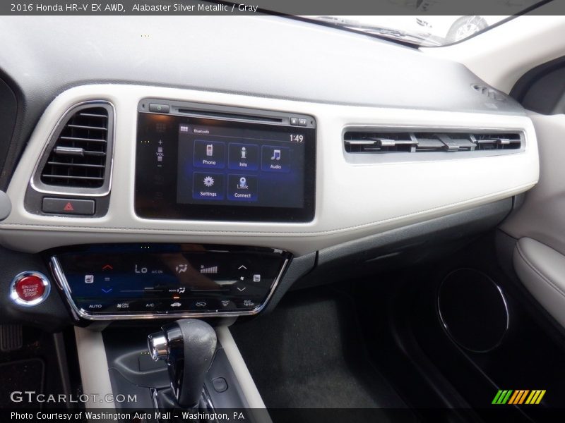 Alabaster Silver Metallic / Gray 2016 Honda HR-V EX AWD