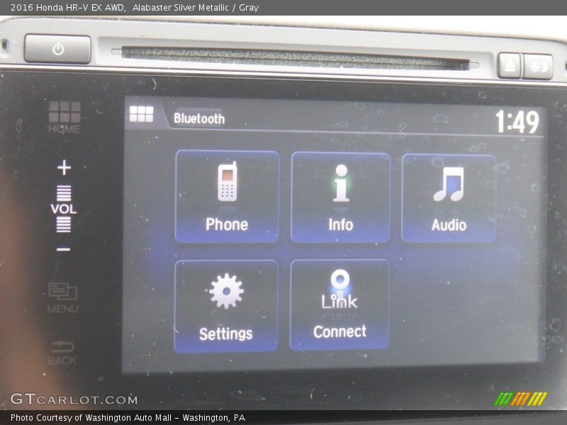 Alabaster Silver Metallic / Gray 2016 Honda HR-V EX AWD