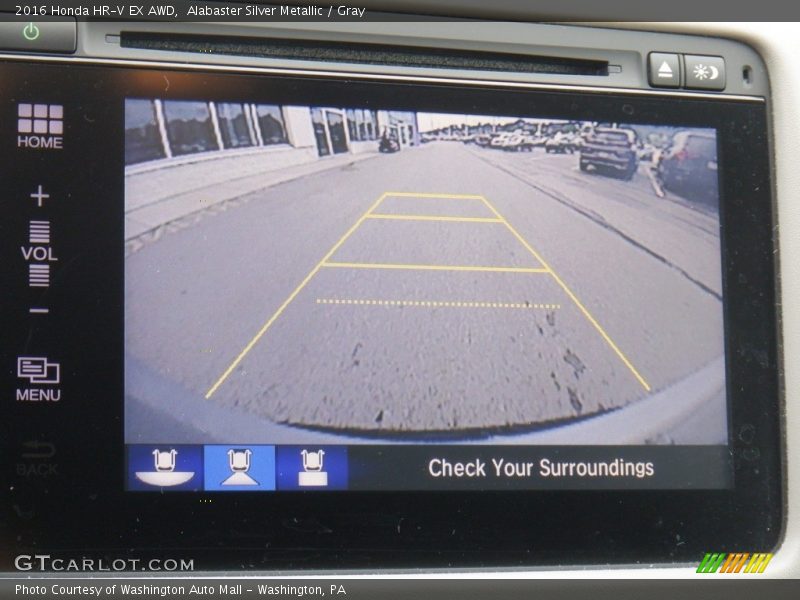 Alabaster Silver Metallic / Gray 2016 Honda HR-V EX AWD