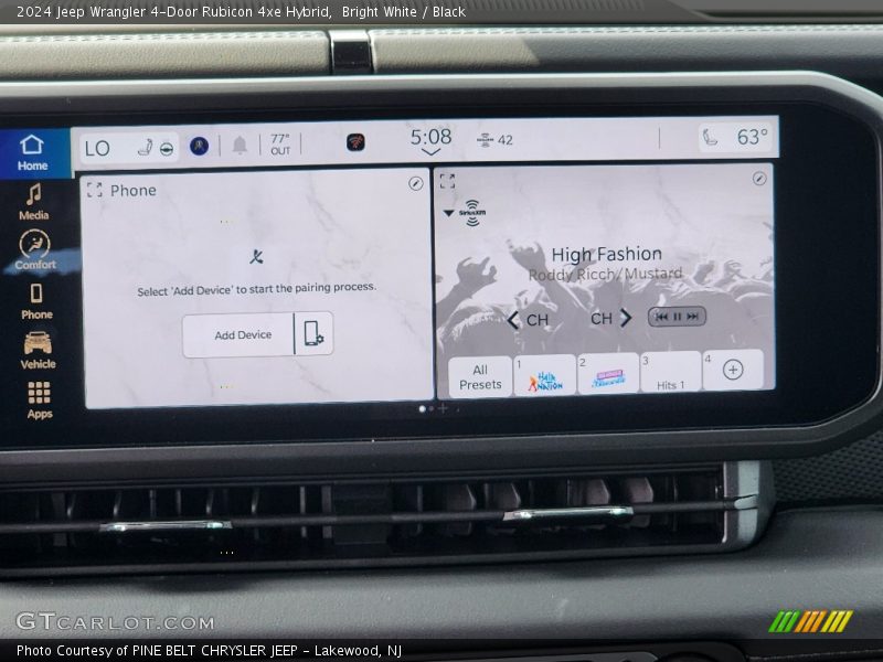 Bright White / Black 2024 Jeep Wrangler 4-Door Rubicon 4xe Hybrid