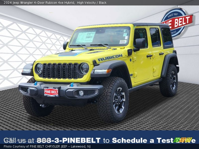 High Velocity / Black 2024 Jeep Wrangler 4-Door Rubicon 4xe Hybrid