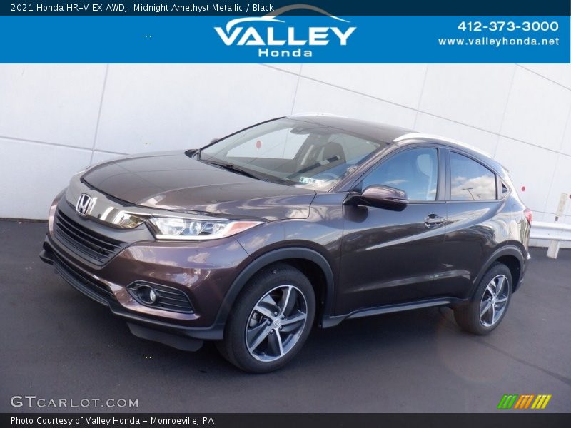Midnight Amethyst Metallic / Black 2021 Honda HR-V EX AWD
