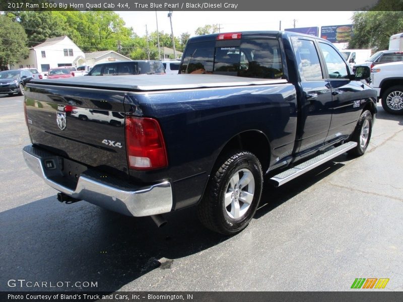 True Blue Pearl / Black/Diesel Gray 2017 Ram 1500 Big Horn Quad Cab 4x4