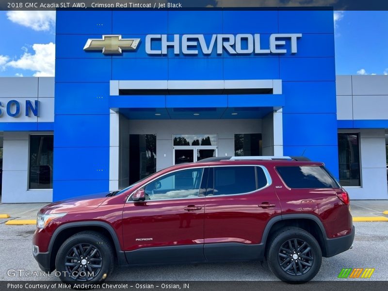 Crimson Red Tintcoat / Jet Black 2018 GMC Acadia SLT AWD