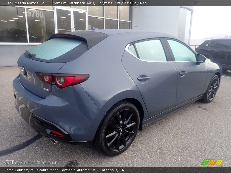Polymetal Gray Metallic / Red 2024 Mazda Mazda3 2.5 S Premium Hatchback AWD