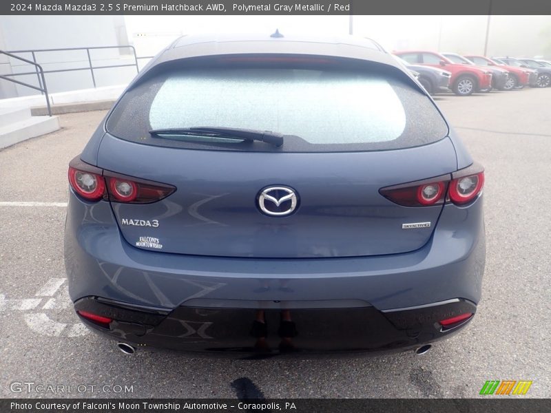 Polymetal Gray Metallic / Red 2024 Mazda Mazda3 2.5 S Premium Hatchback AWD
