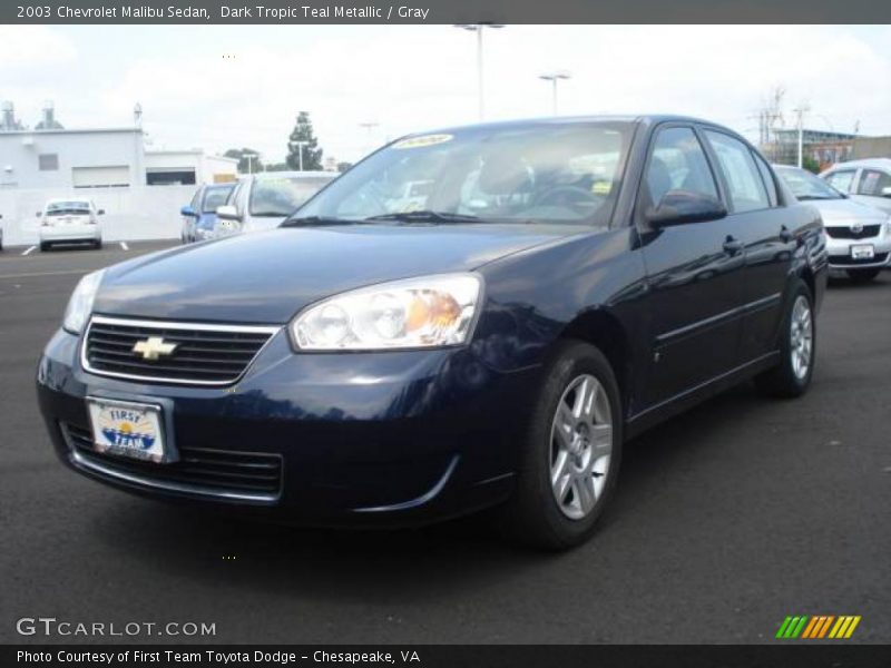 Dark Tropic Teal Metallic / Gray 2003 Chevrolet Malibu Sedan