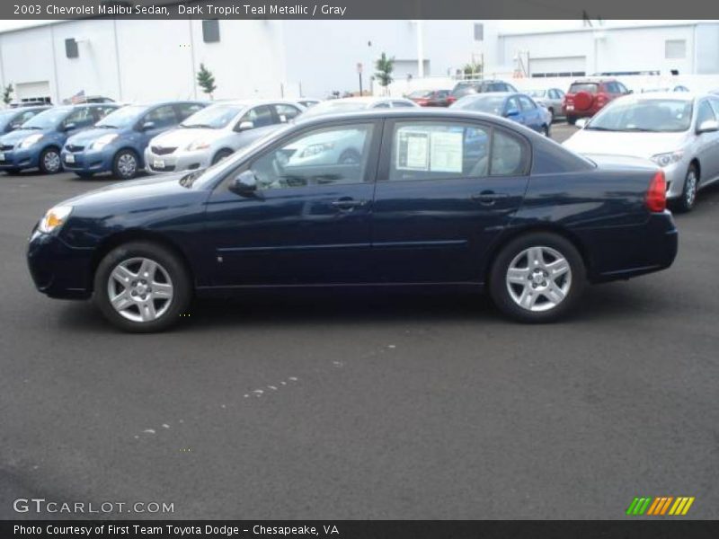 Dark Tropic Teal Metallic / Gray 2003 Chevrolet Malibu Sedan