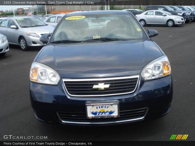 Dark Tropic Teal Metallic / Gray 2003 Chevrolet Malibu Sedan