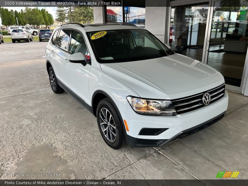 Pure White / Titan Black 2020 Volkswagen Tiguan SE 4MOTION