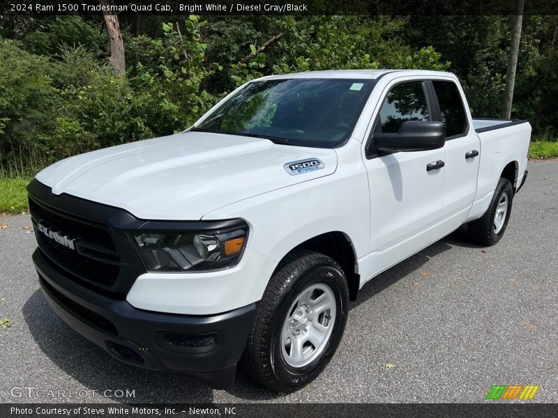 Bright White / Diesel Gray/Black 2024 Ram 1500 Tradesman Quad Cab