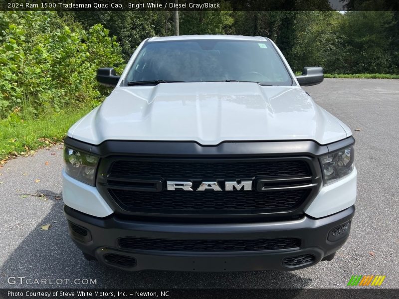 Bright White / Diesel Gray/Black 2024 Ram 1500 Tradesman Quad Cab