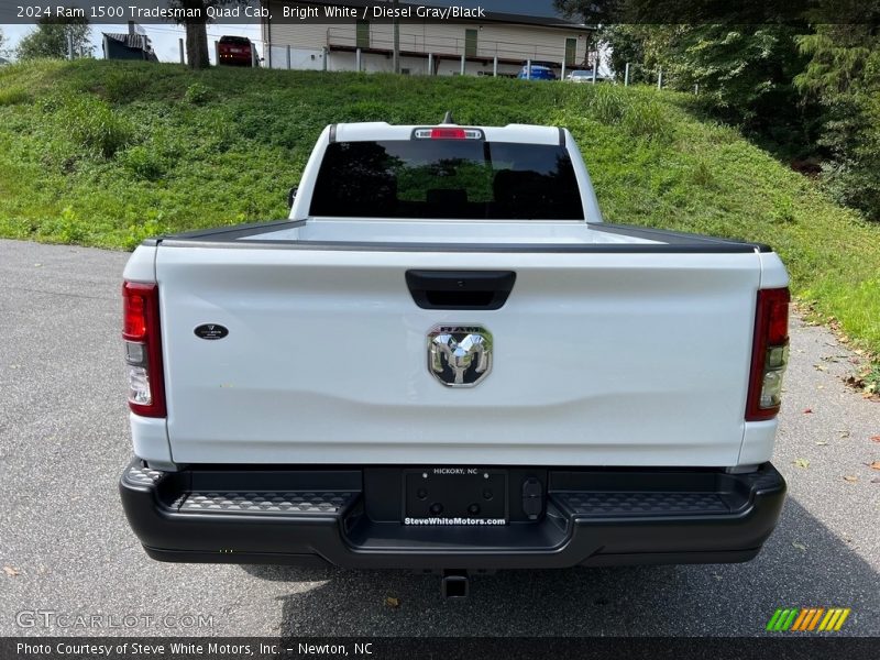Bright White / Diesel Gray/Black 2024 Ram 1500 Tradesman Quad Cab