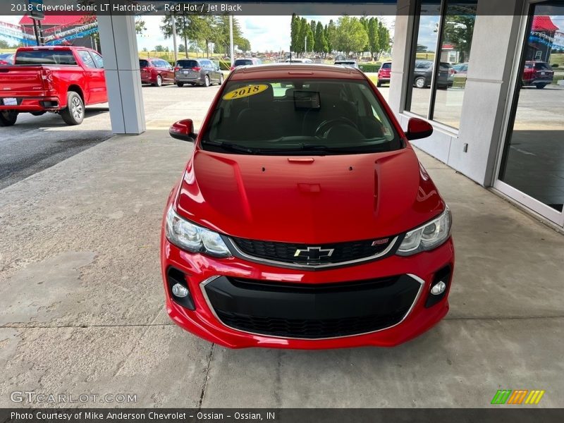 Red Hot / Jet Black 2018 Chevrolet Sonic LT Hatchback