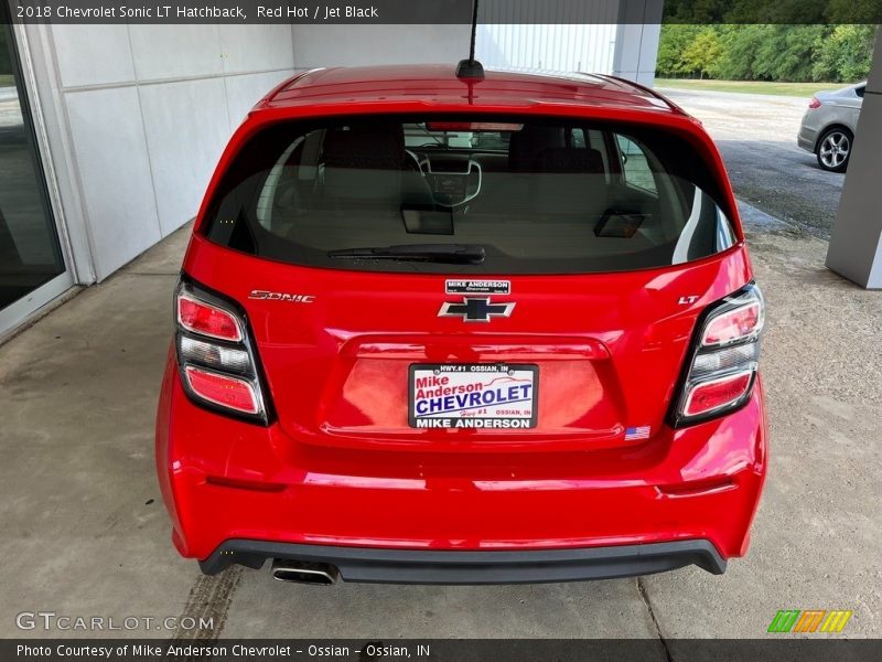 Red Hot / Jet Black 2018 Chevrolet Sonic LT Hatchback