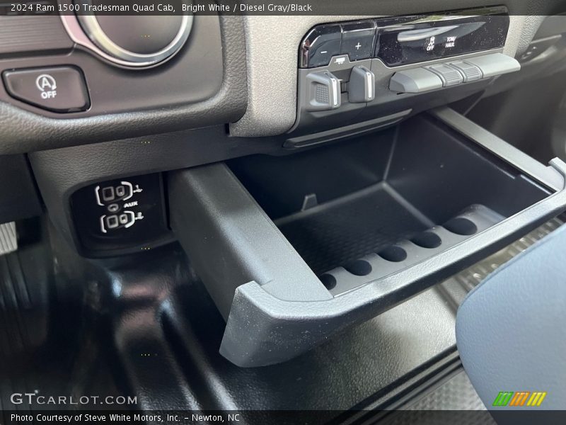 Bright White / Diesel Gray/Black 2024 Ram 1500 Tradesman Quad Cab