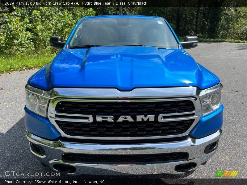 Hydro Blue Pearl / Diesel Gray/Black 2024 Ram 1500 Big Horn Crew Cab 4x4