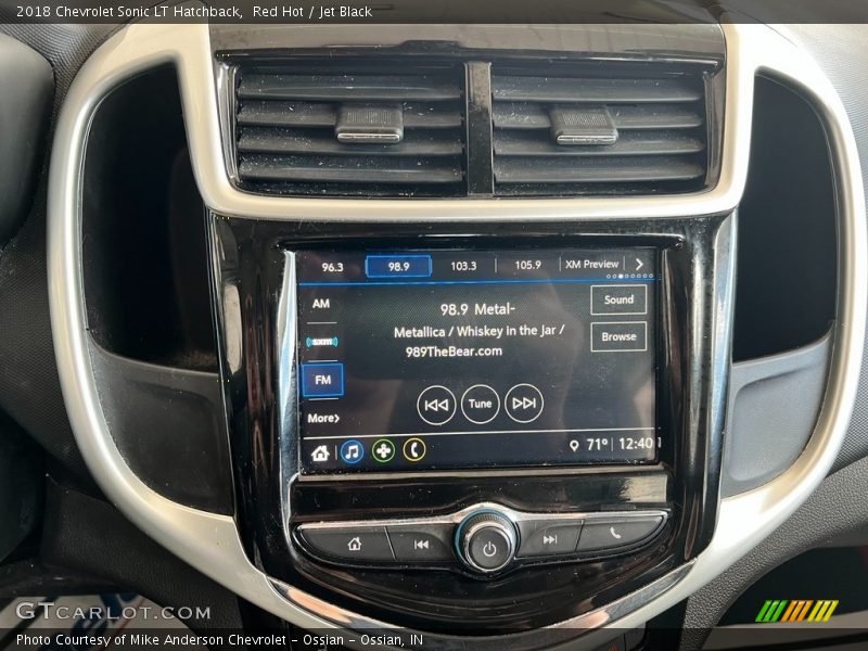 Red Hot / Jet Black 2018 Chevrolet Sonic LT Hatchback