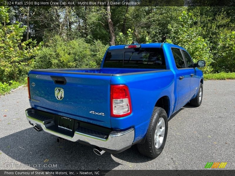 Hydro Blue Pearl / Diesel Gray/Black 2024 Ram 1500 Big Horn Crew Cab 4x4