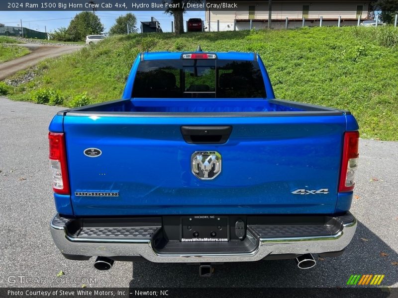 Hydro Blue Pearl / Diesel Gray/Black 2024 Ram 1500 Big Horn Crew Cab 4x4