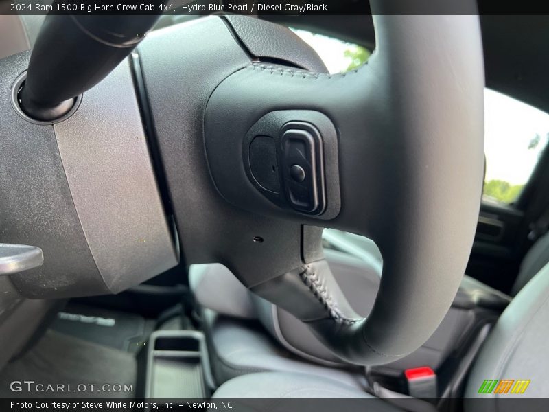 Hydro Blue Pearl / Diesel Gray/Black 2024 Ram 1500 Big Horn Crew Cab 4x4
