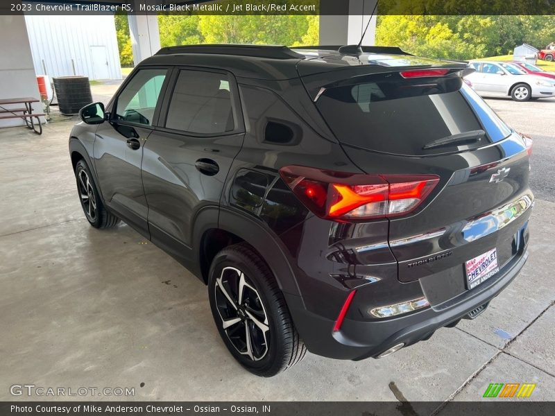 Mosaic Black Metallic / Jet Black/Red Accent 2023 Chevrolet TrailBlazer RS